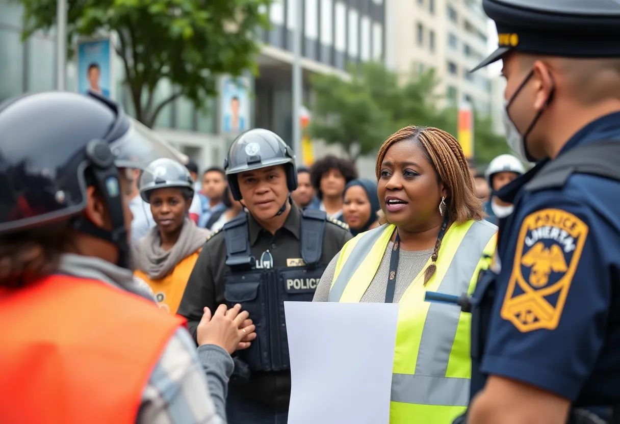 Community members gathering to support safety efforts in Austin