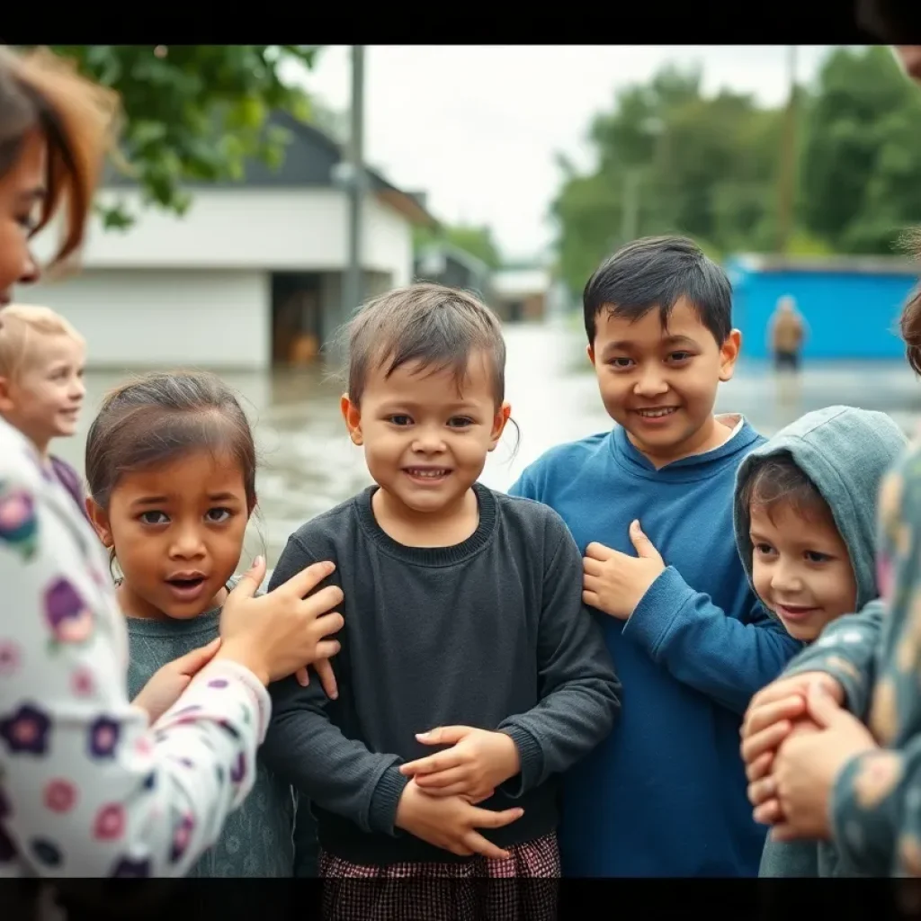 Community helping children cope with flood aftermath