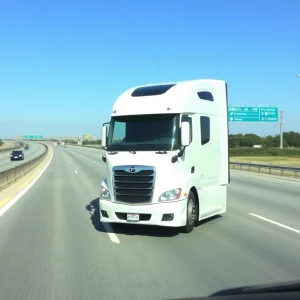 Driverless Truck on I-45