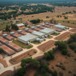 Florida immigration detention facility with surrounding nature
