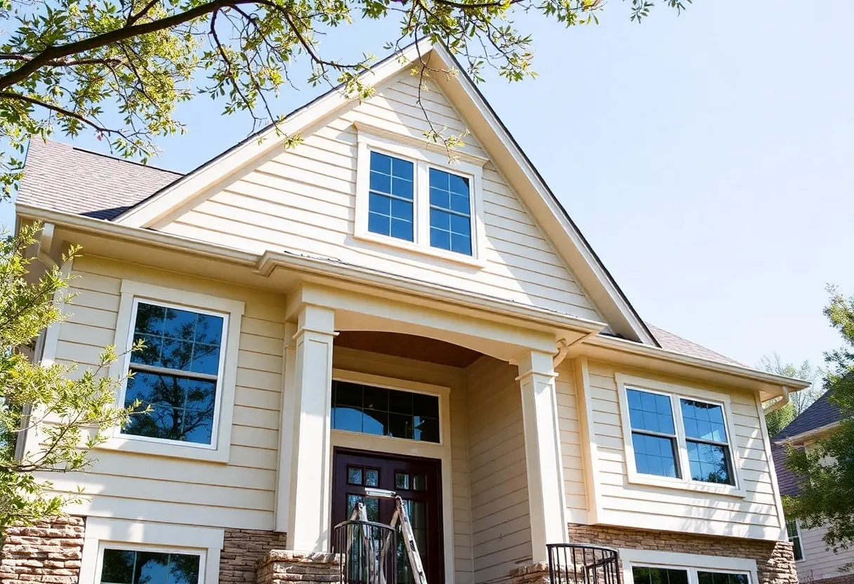 Home exterior renovation by Lone Wolf Exteriors in Austin, Texas.
