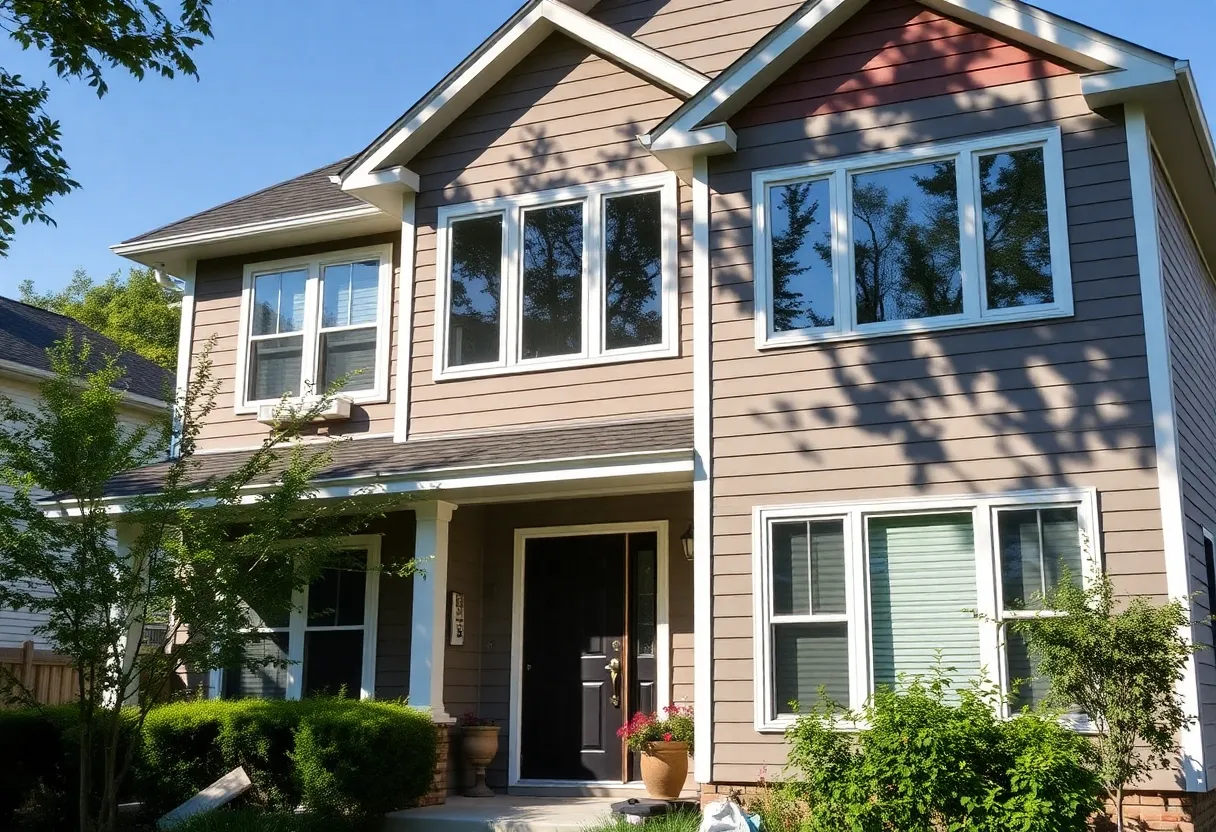 Exterior renovation by Lone Wolf Exteriors with energy-efficient windows and siding.