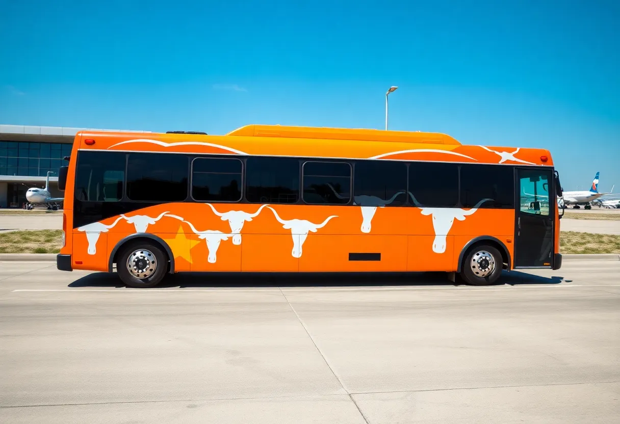 Longhorn Themed Airport Shuttle