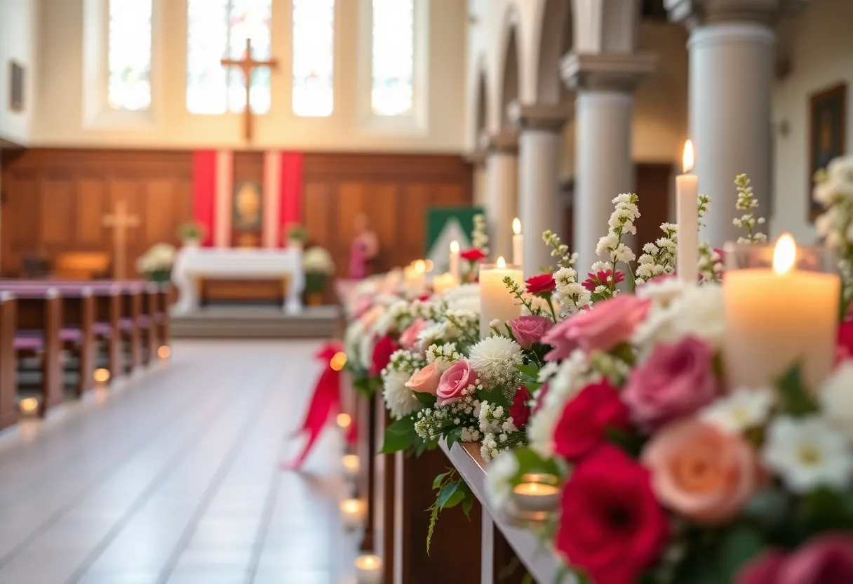 A peaceful memorial service setup honoring a beloved attorney