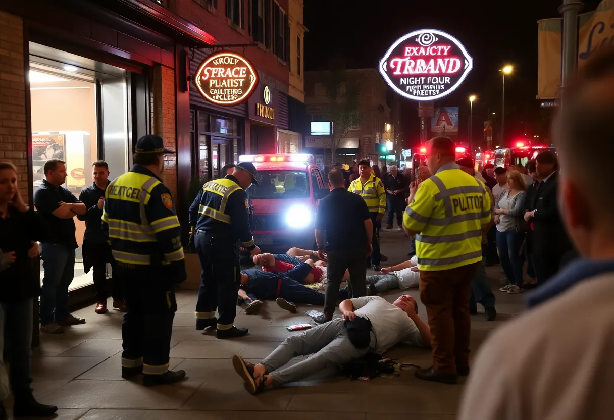 Emergency response at East Hollywood Nightclub crash scene