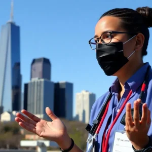 Public health official discussing vaccination importance in Austin