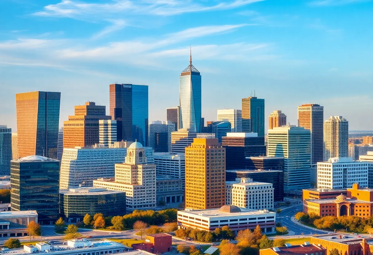 Texas City Business Skyline