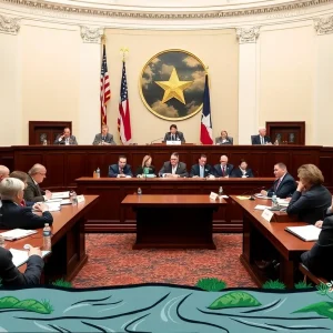 Texas Capitol during lawmakers' hearing on flooding disaster response