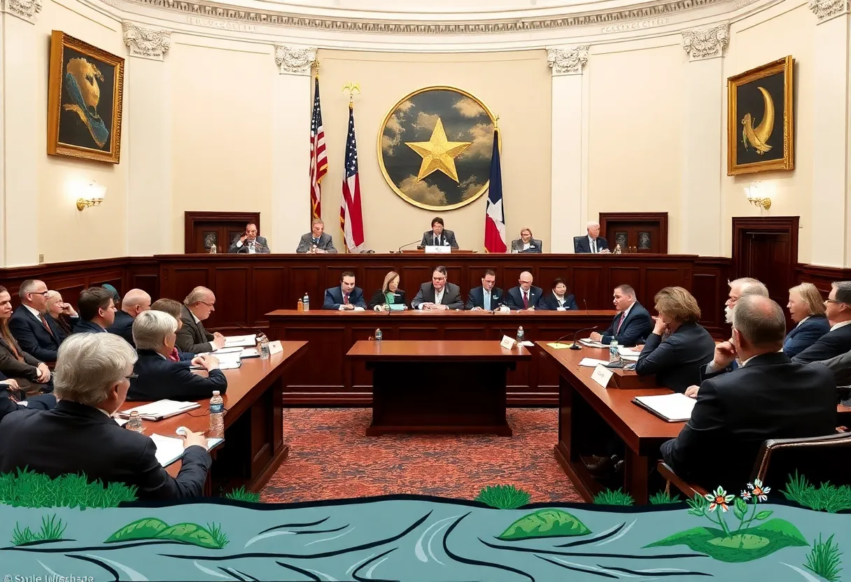 Texas Capitol during lawmakers' hearing on flooding disaster response