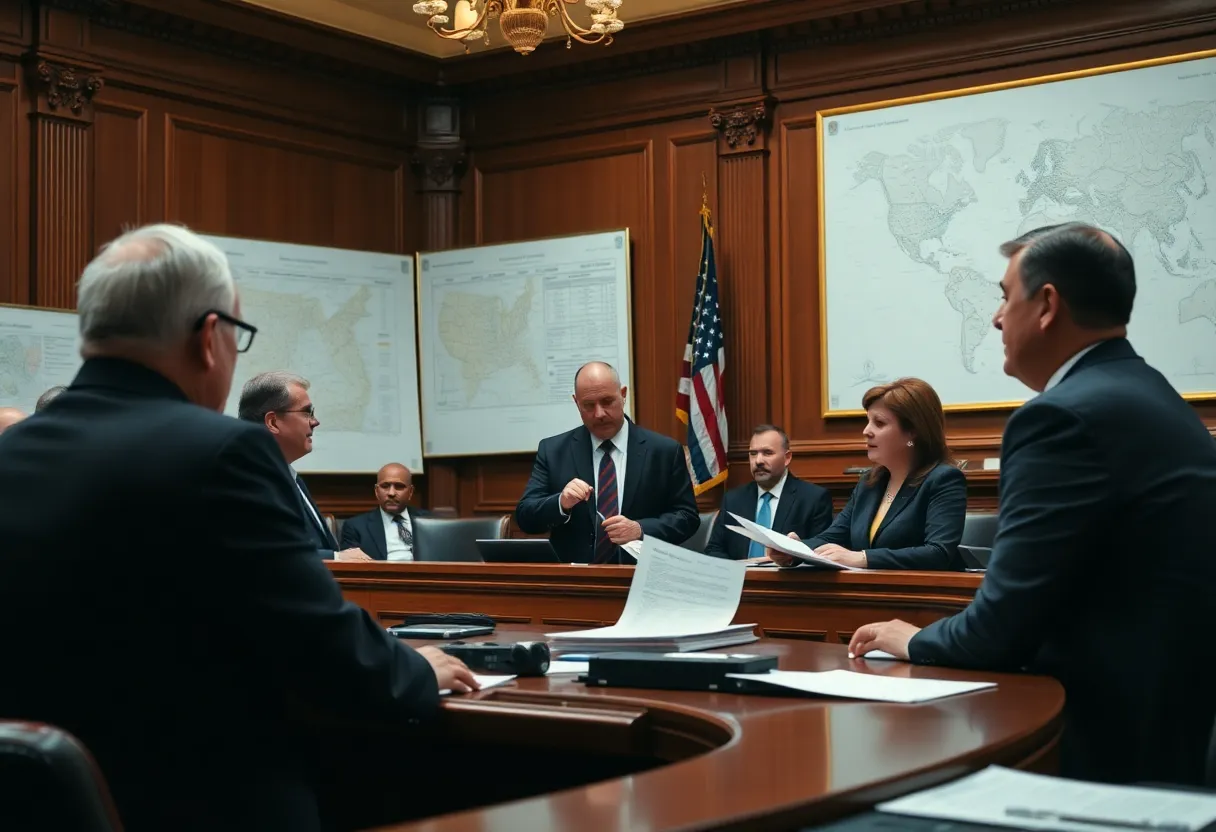 Texas legislators in a meeting addressing flooding disaster preparedness