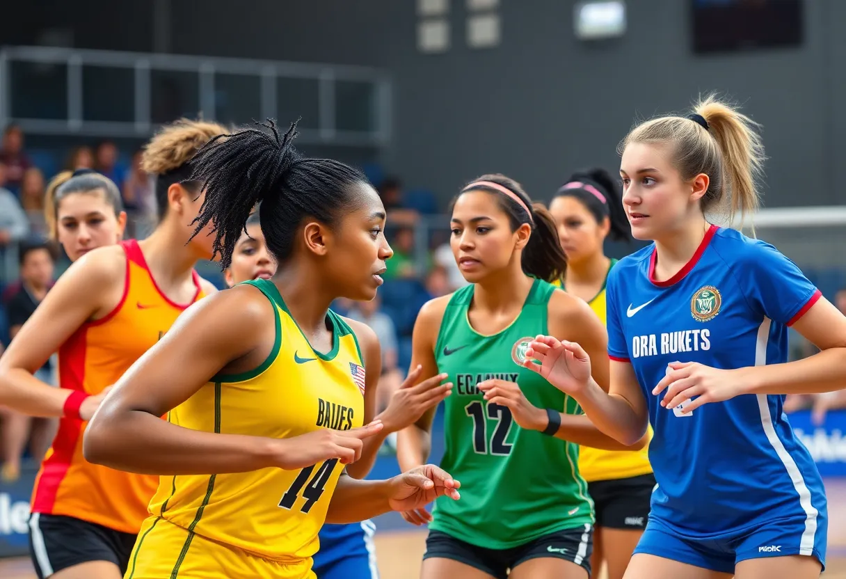 Female athletes competing in sports representing diversity and inclusivity.