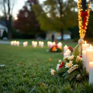 Outdoor tribute scene for a beloved attorney in Austin