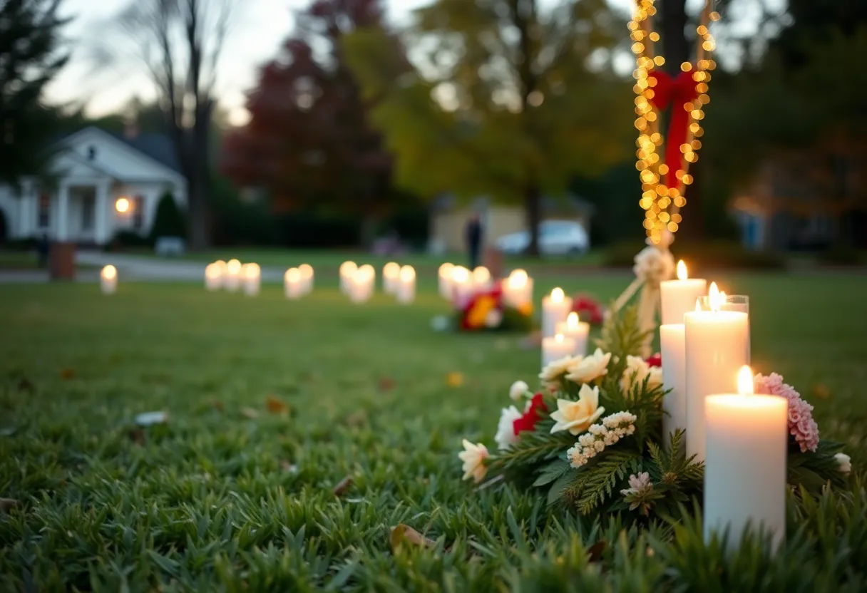 Outdoor tribute scene for a beloved attorney in Austin