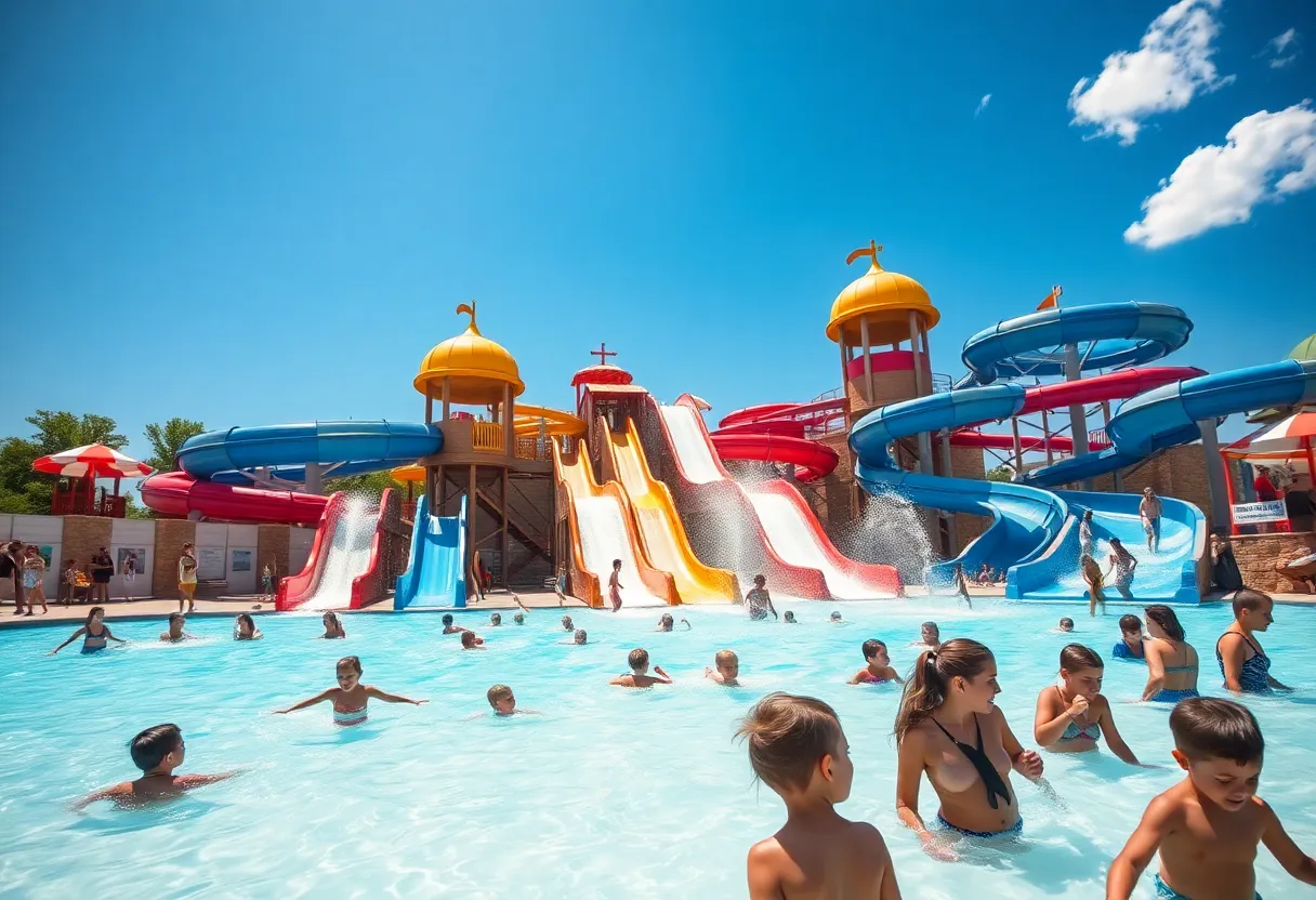 Families having fun at Typhoon Texas Waterpark