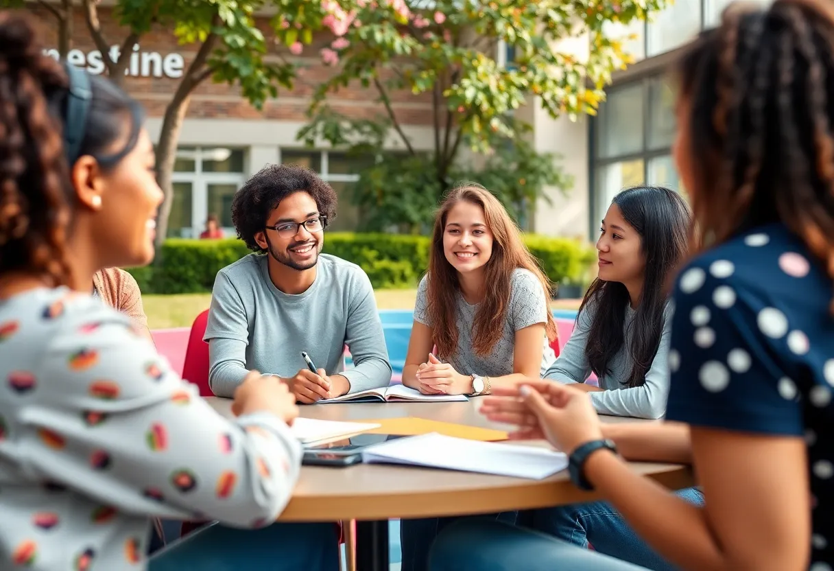 Students participating in mental health workshops at UT Austin