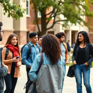 University of Texas at Austin campus showcasing diversity among students.