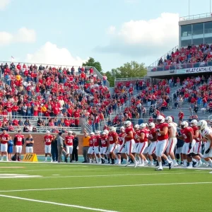 Football game between Anderson Trojans and McCallum Knights