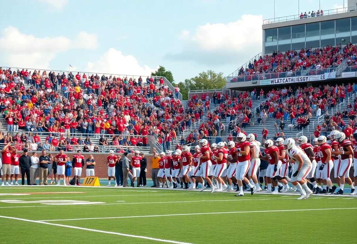 Football game between Anderson Trojans and McCallum Knights