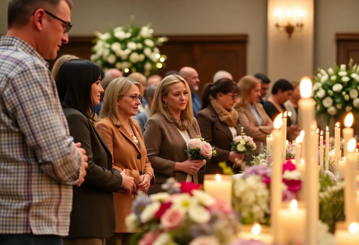 Memorial service for Angeline Doris Young