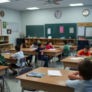 Classroom in Austin, Texas without religious displays