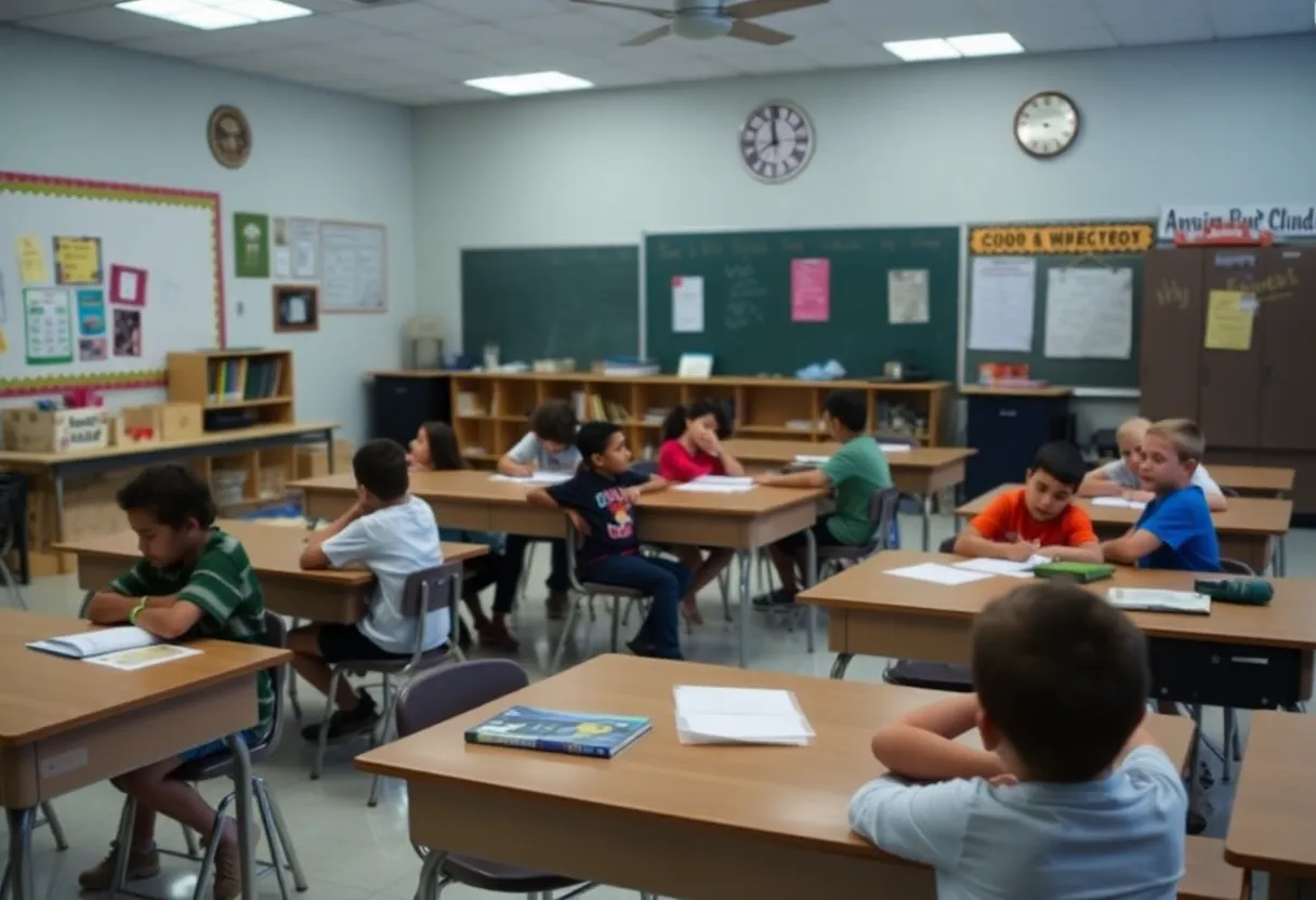 Classroom in Austin, Texas without religious displays