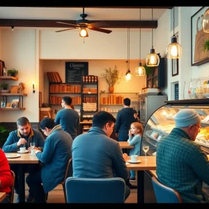 Interior of Austin Luby's Café showcasing comfort food