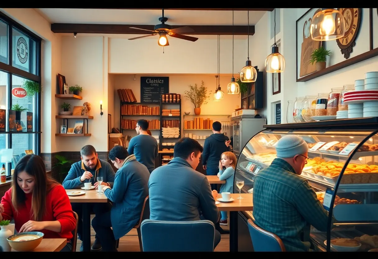 Interior of Austin Luby's Café showcasing comfort food