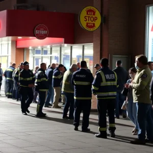 Scene of the shooting outside a Target store in Austin