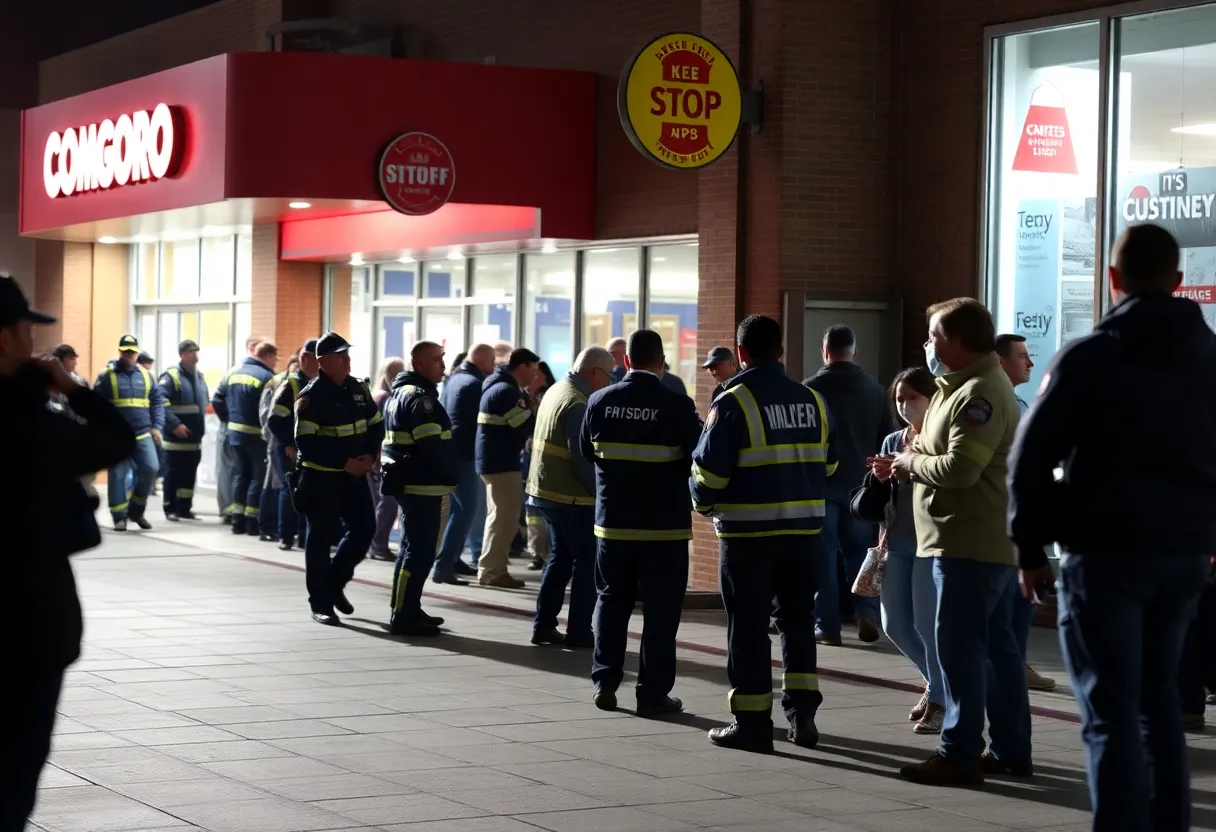 Scene of the shooting outside a Target store in Austin