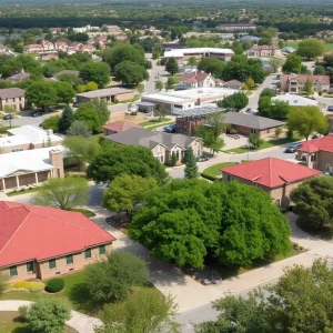 Family-friendly neighborhood in an Austin suburb with parks and schools.