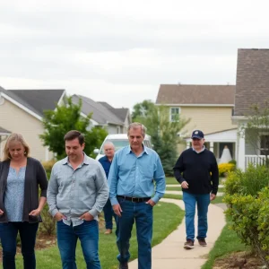Vigilant residents in a suburban neighborhood in Belton, Texas