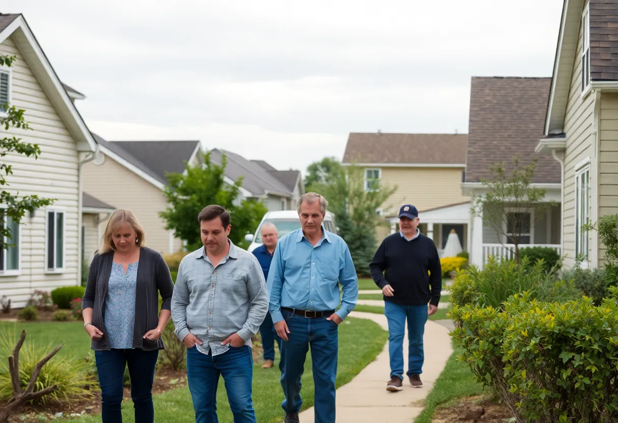 Vigilant residents in a suburban neighborhood in Belton, Texas
