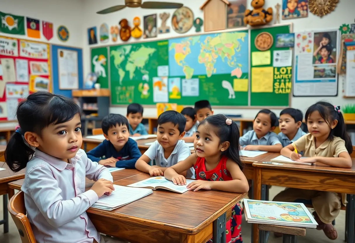 Children engaging in a classroom with the Bluebonnet Learning curriculum in Texas