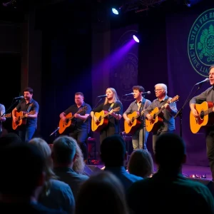 Musicians performing at the BMI Acoustic Lounge event