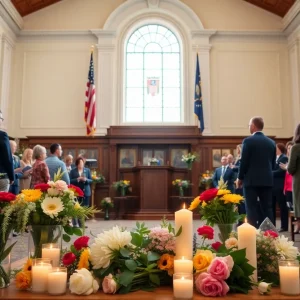 Ceremony at Austin City Hall honoring Bill Spelman