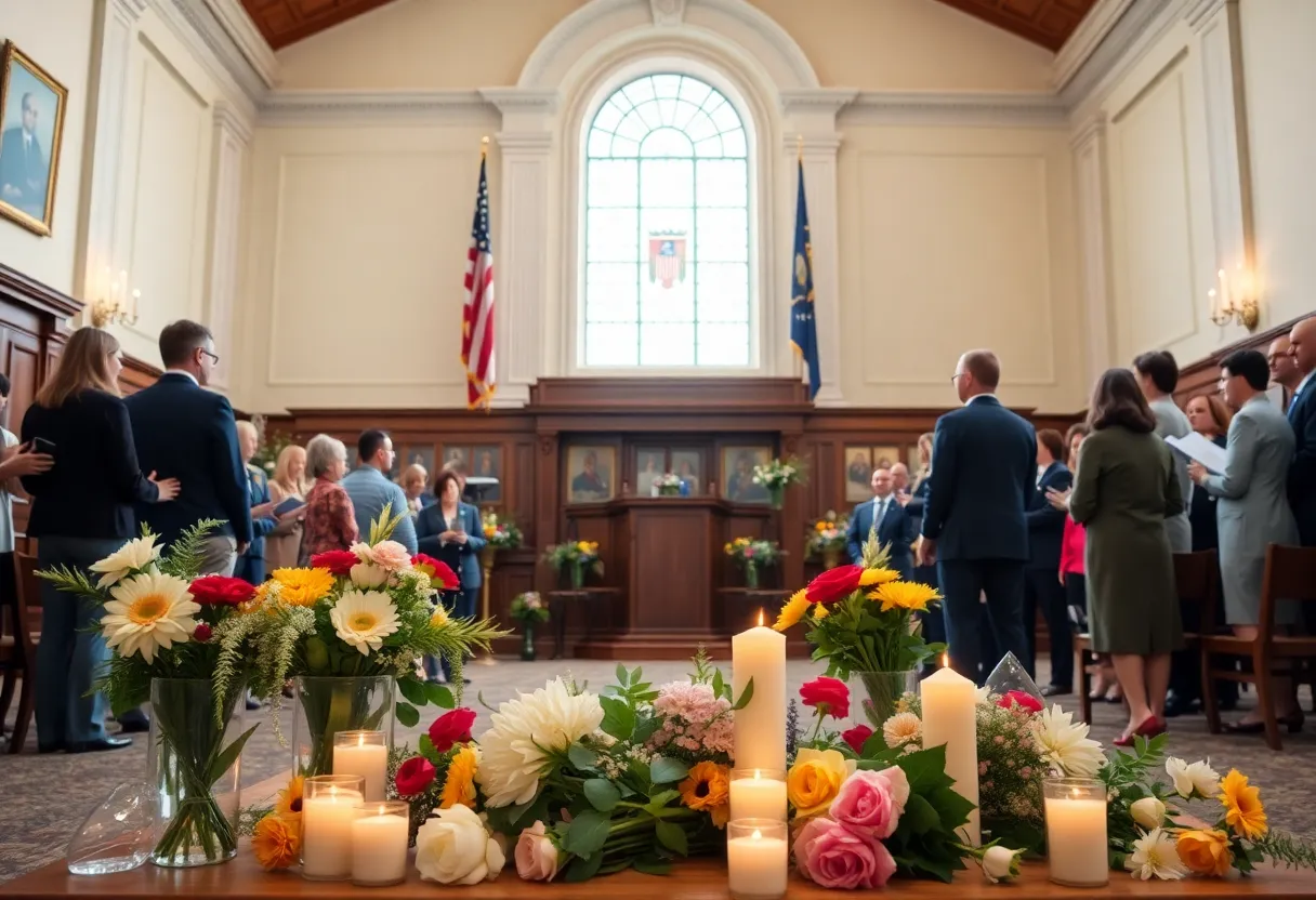 Ceremony at Austin City Hall honoring Bill Spelman