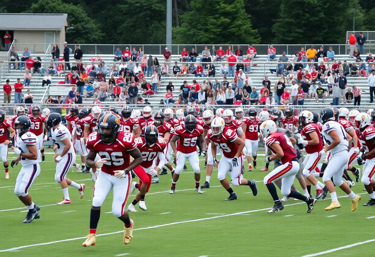 High school football teams competing in Central Texas