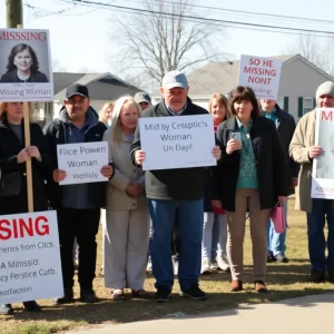 Community members searching for a missing woman in Austin