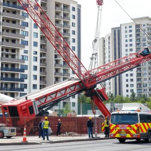 Crane accident at a construction site in North Austin
