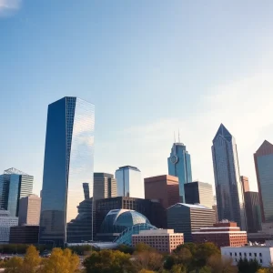Dallas Skyline with Business Growth