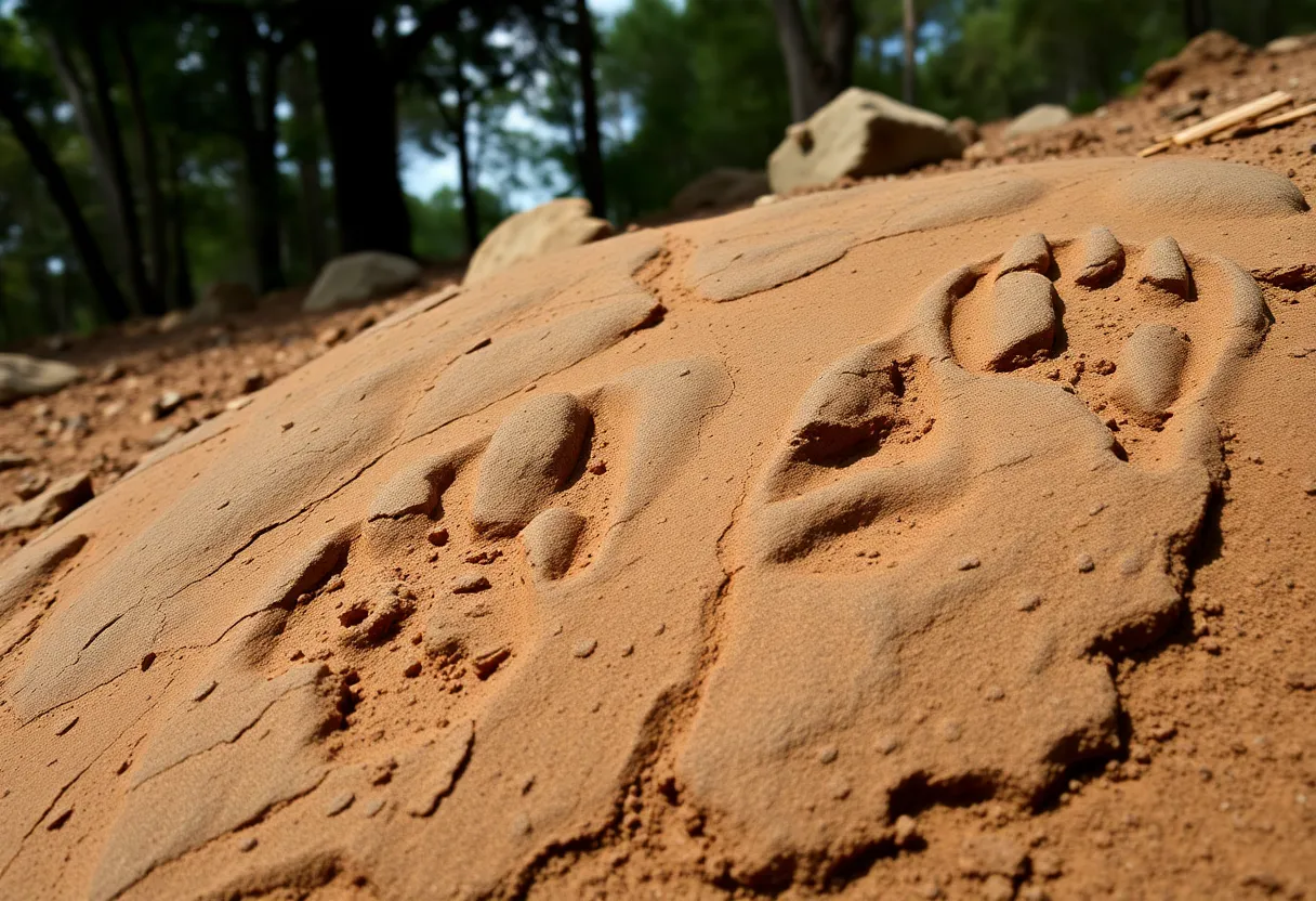Fossilized dinosaur tracks discovered in Sandy Creek, Texas