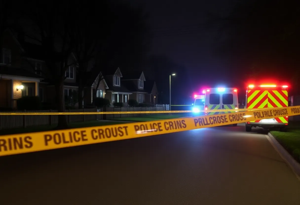 Police vehicles at the scene of a shooting in East Austin.