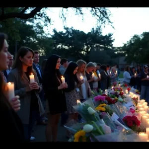 Community vigil in East Austin honoring victims.