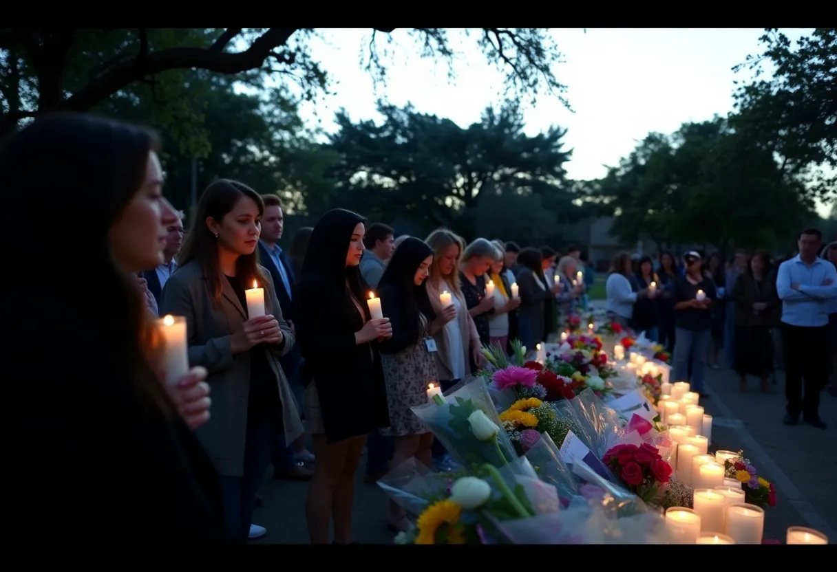 Community vigil in East Austin honoring victims.