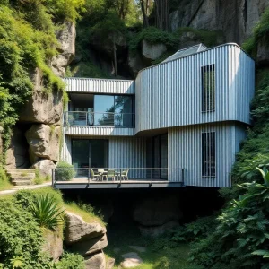 Falcon Ledge Residence integrated into nature