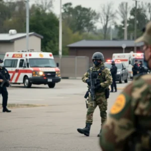 Military base in lockdown after shooting incident