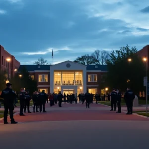 Police presence at university campus