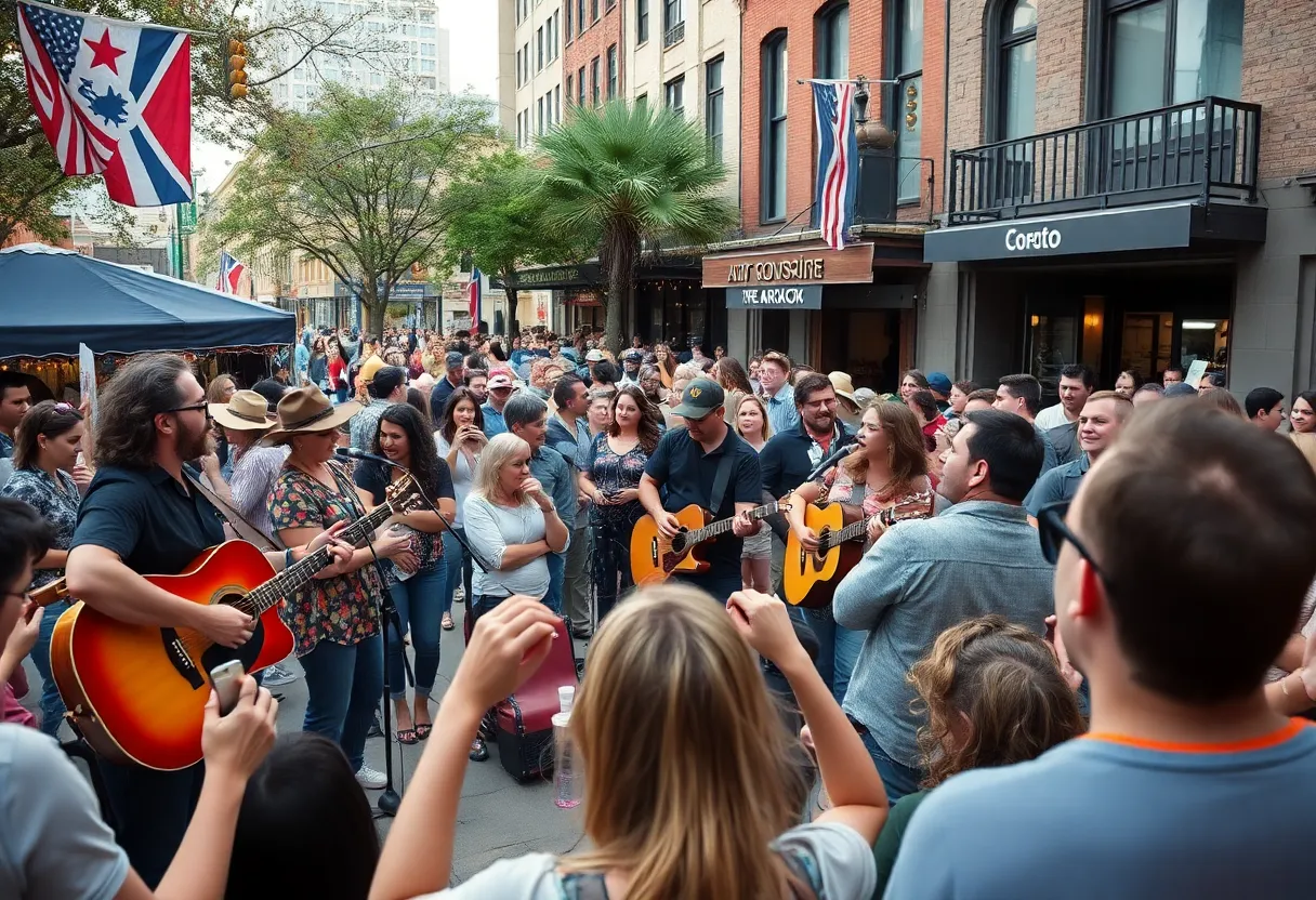Local musicians performing in Austin, Texas