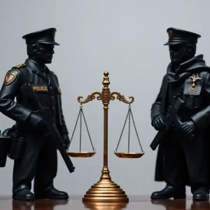 Symbolic representation of extradition and justice