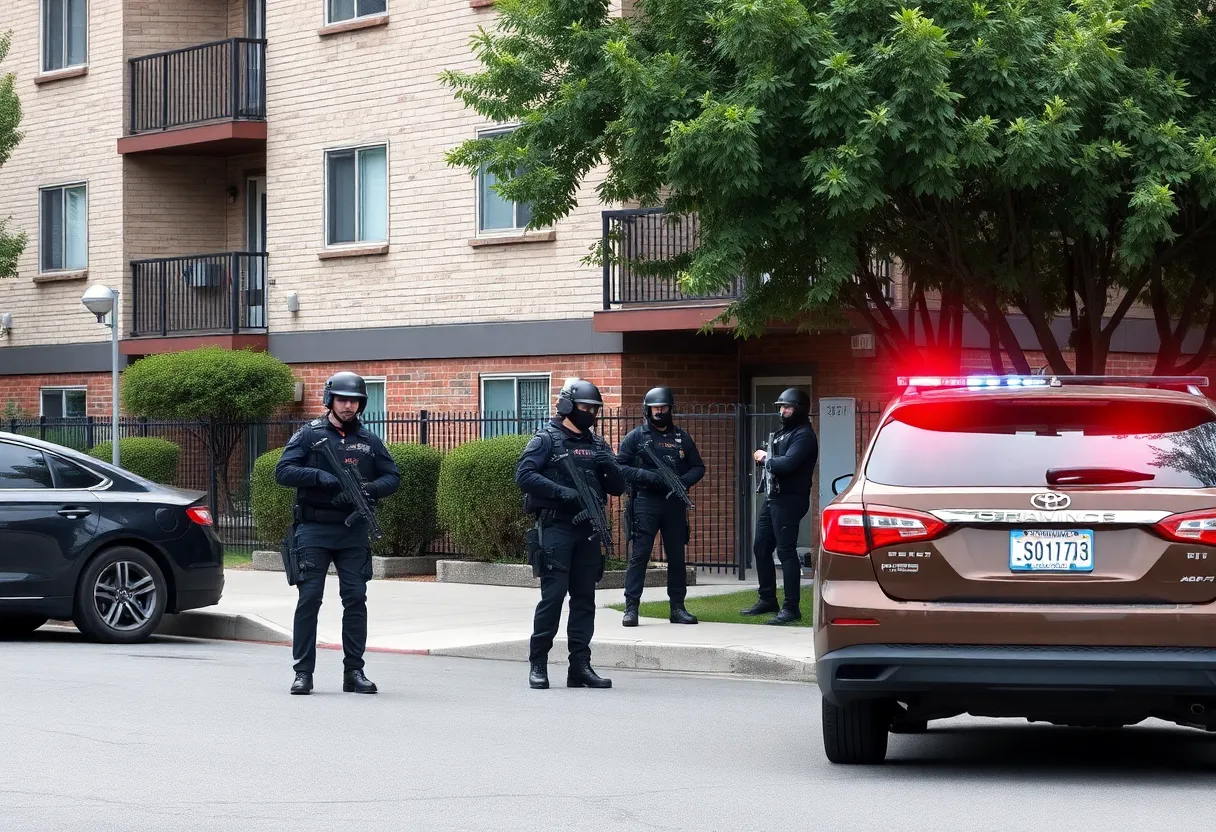 SWAT team during a police operation in Austin